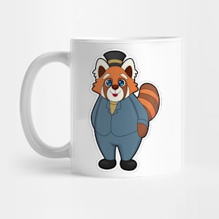 Red Panda as Groom with Hat Mug